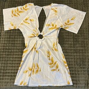 Summer flirty Deep V & Side Cut Short Dress Size M